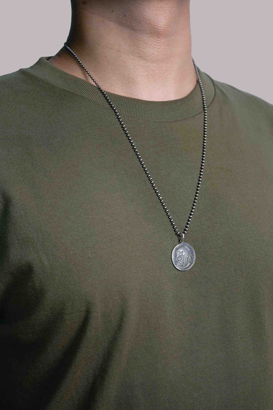 Retro Indians 925 Sterling Silver Coin Pendant