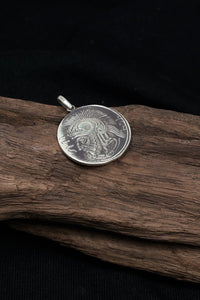 Retro Indians 925 Sterling Silver Coin Pendant