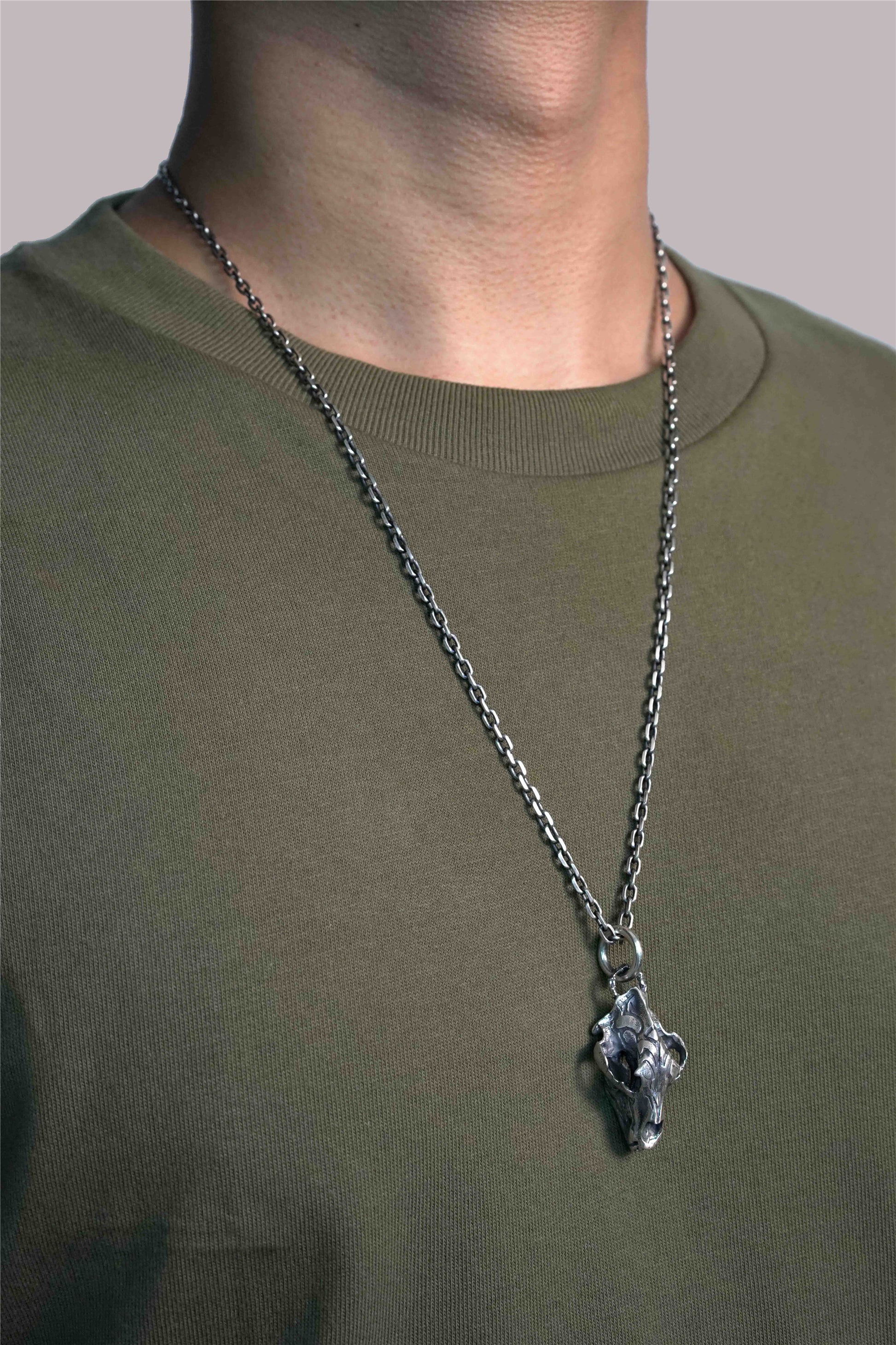 Animal Skull Fashion 925 Sterling Silver Pendant