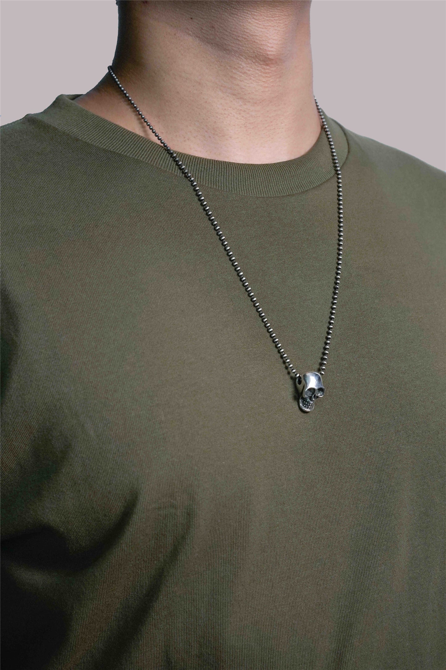 Retro Gothic Sterling Sliver Skull Pendant