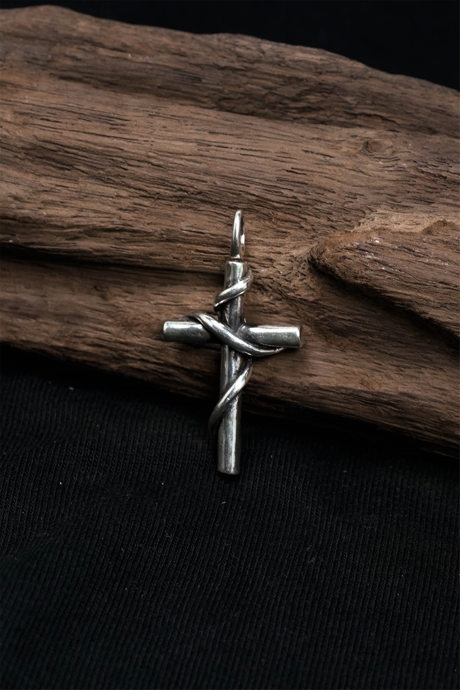 Vintage Handmade Sterling Silver Cross Pendant