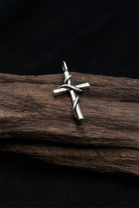 Vintage Handmade Sterling Silver Cross Pendant