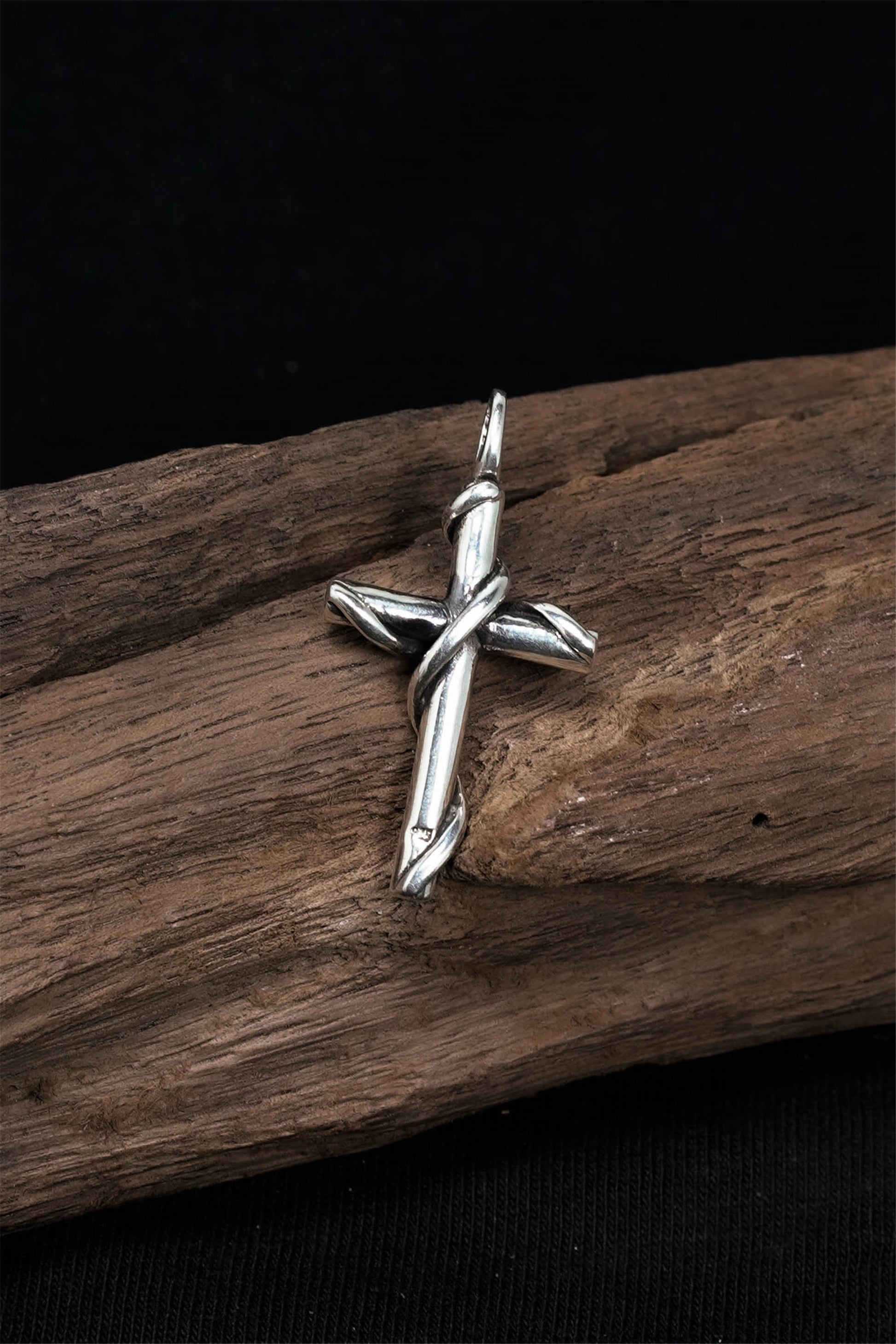 Vintage Handmade Sterling Silver Cross Pendant