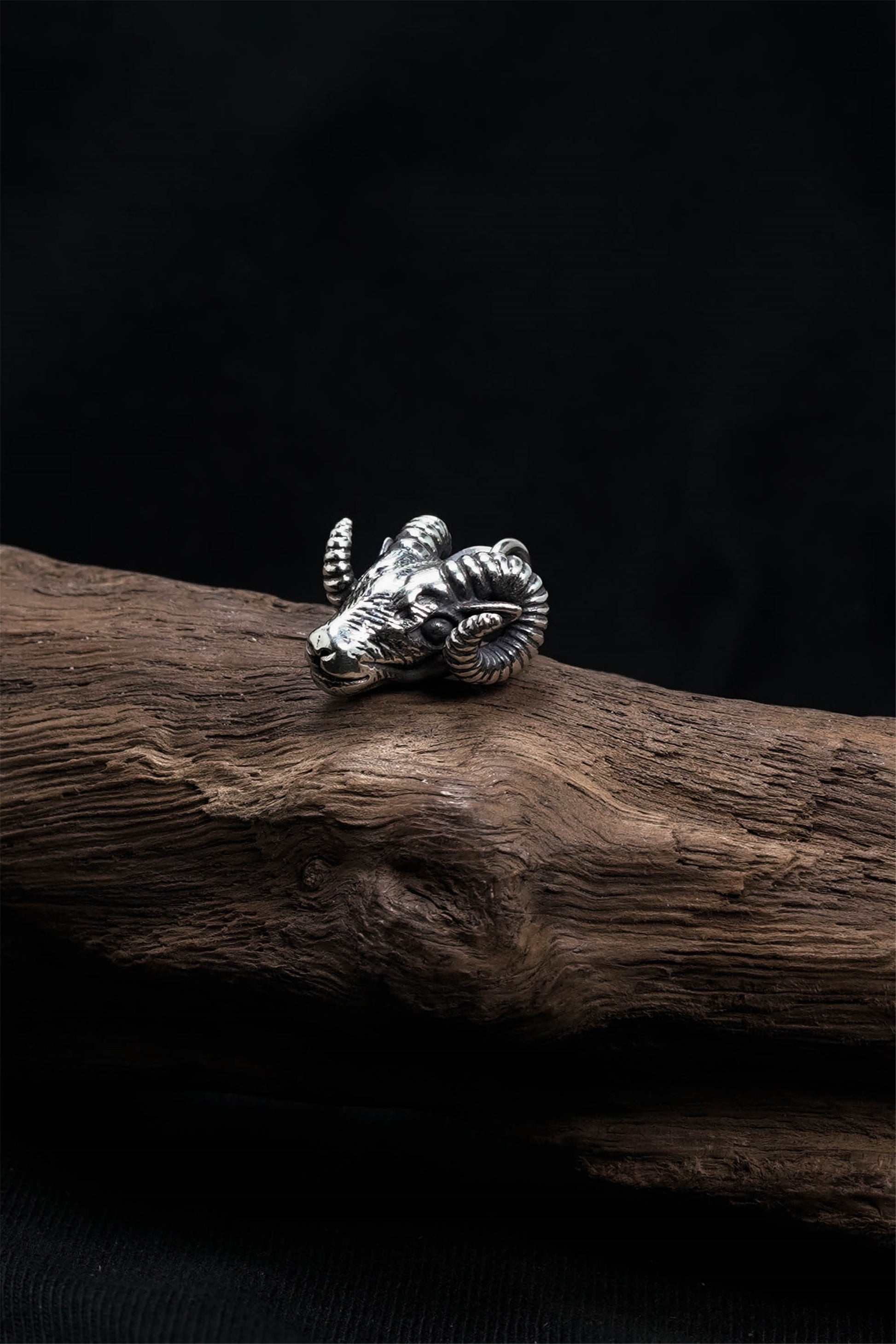 Retro Sheep Head 925 Sterling Silver Pendant