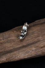 Load image into Gallery viewer, Retro Skull 925 Sterling Silver Moon Pendant
