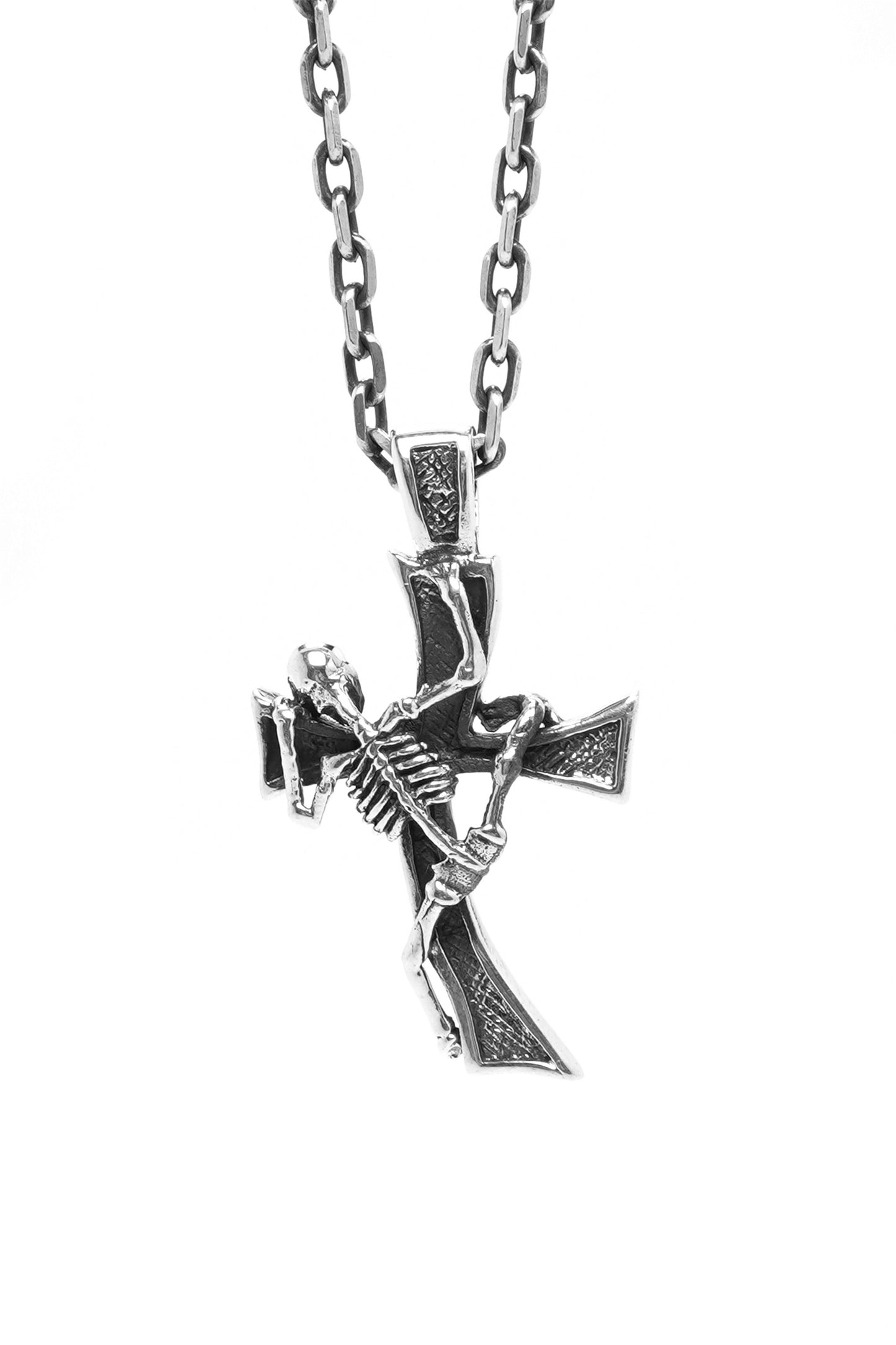 Retro Cross Skeleton Skull Pendant