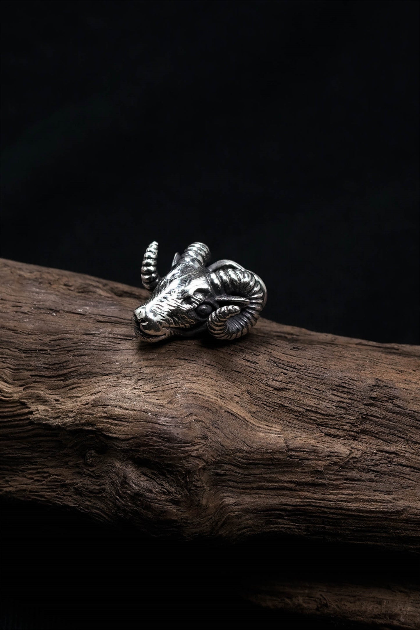 Retro Sheep Head 925 Sterling Silver Pendant