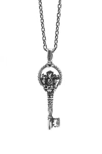 Vintage Key 925 Sterling Silver Pendant