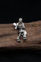 Load image into Gallery viewer, Rock Guitarist Skull Pendant Retro 925 Sterling Silver
