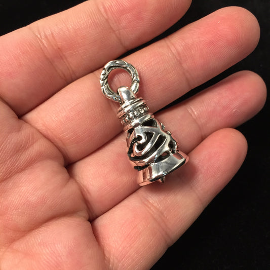 Bell Pendant Retro 925 Sterling Silver