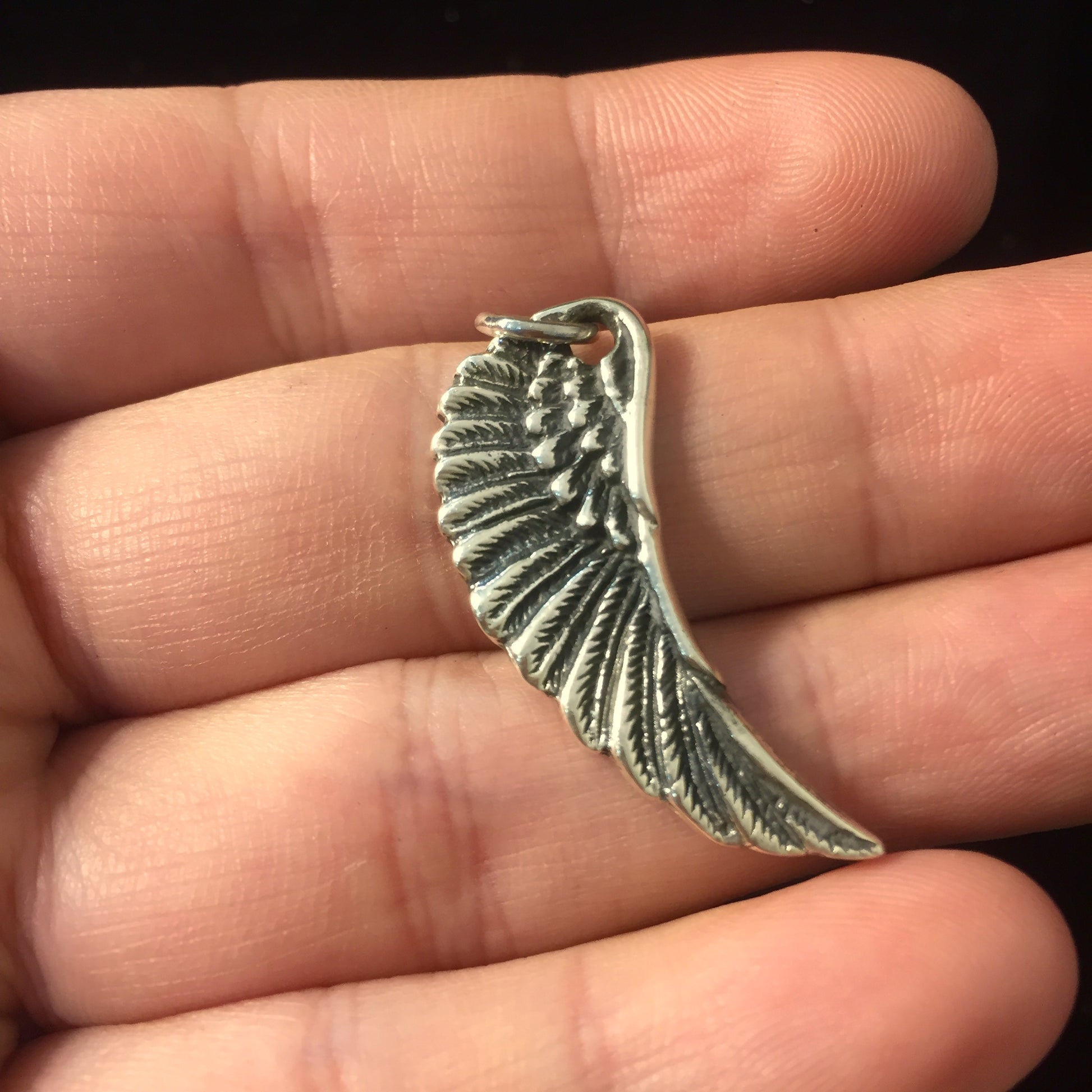 Angel Wing Feather Retro 925 Silver Pendant Takahashi Goro