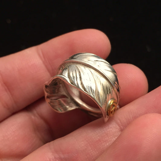 Takahashi Goro Small Feather 925 Silver Ring