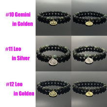 Load image into Gallery viewer, Zodiac Kambaba Stretchy Bracelet Twelve Constellations Bracelet 8mm Gemstone Beaded Bracelet Choose Your Sign Men Women Bracelet Gift
