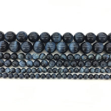 Load image into Gallery viewer, Natural Blue Tiger Eye Highly Polished Round Beads Energy Gemstone Loose Beads  for DIY Jewelry MakingAAAAA Quality 16inch
