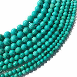 Natural Green Turquoise Round Beads Healing Gemstone Loose Beads  for DIY Jewelry MakingAAA Quality 4mm 6mm 8mm 10mm 12mm