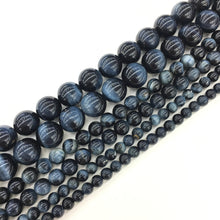 Load image into Gallery viewer, Natural Blue Tiger Eye Highly Polished Round Beads Energy Gemstone Loose Beads  for DIY Jewelry MakingAAAAA Quality 16inch
