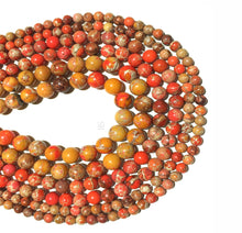Load image into Gallery viewer, Natural Orange Imperial or Sediment Jasper Round Beads Healing Gemstone Loose Bead for DIY Jewelry MakingAAA Quality 6mm 8mm 10mm
