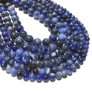 Natural Sodalite & Blue Jasper Round Beads Healing Gemstone Loose Beads  for DIY Jewelry MakingAAA Quality 6mm 8mm 10mm