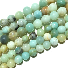 Load image into Gallery viewer, Natural Amazonite Round Stone Beads Healing Gemstone for DIY Jewelry Making &amp; Beadwork Design AAA Quality 6mm 8mm 10mm
