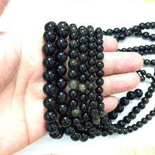 Load image into Gallery viewer, Natural Black Obsidian Beads Healing Gemstone Loose Beads for DIY Jewelry MakingAAA Quality 4mm 6mm 8mm 10mm 12mm
