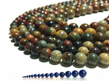 Load image into Gallery viewer, Natural Picasso Jasper Round Beads Healing Gemstone Loose Bead for DIY Jewelry Making AAA Quality 4mm 6mm 8mm 10mm 12mm
