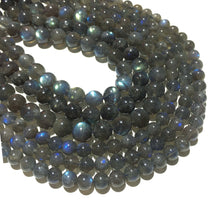 Load image into Gallery viewer, Natural Gray Labradorite Round Beads Healing Gemstone Loose Bead for DIY Jewelry Making Design  AAA Quality 6mm 8mm 10mm
