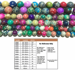 Natural Assorted Color Imperial Sediment Jasper Round Beads Loose Beads for DIY Jewelry Making AAA Quality 6mm 8mm 10mm