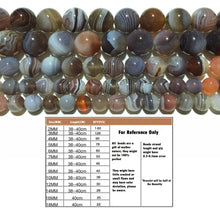 Load image into Gallery viewer, Natural Botswana Agate Round Beads Healing Gemstone Loose Beads  for DIY Jewelry Making AAAAA Quality 4mm 6mm 8mm 10mm 12mm
