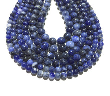 Load image into Gallery viewer, Natural Sodalite &amp; Blue Jasper Round Beads Healing Gemstone Loose Beads  for DIY Jewelry MakingAAA Quality 6mm 8mm 10mm

