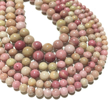 Load image into Gallery viewer, Natural Pink Rhodonite Jasper Round Beads HealingGemstone Loose Beads for DIY Jewelry MakingAAA Quality 4mm 6mm 8mm 10mm
