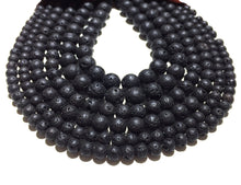 Load image into Gallery viewer, Natural Lava Round Stone Beads for DIY Jewelry Making AAA Quality 4mm 6mm 8mm 10mm
