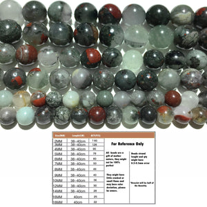 Natural Africa Bloodstone Beads Healing Gemstone Loose Beads  for DIY Jewelry Making AAA Quality 6mm 8mm 10mm 12mm
