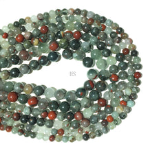 Load image into Gallery viewer, Natural Africa Bloodstone Beads Healing Gemstone Loose Beads  for DIY Jewelry Making AAA Quality 6mm 8mm 10mm 12mm
