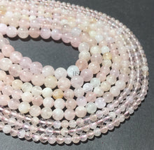 Load image into Gallery viewer, Natural Pink Morganite Highly Polished Round Beads Energy Gemstone Loose Beads  for DIY Jewelry MakingAAAAA Best Quality 8mm
