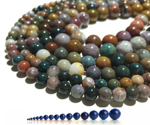 Natural Indian Agate Round Beads Healing Gemstone Loose Beads  for DIY Jewelry Making AAA Quality 4mm 6mm 8mm 10mm 12mm