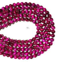 Load image into Gallery viewer, Natural Hot Pink Tiger Eye Round Beads Healing Gemstone Loose Bead for DIY Jewelry MakingAAA Quality 6mm 8mm 10mm 12mm
