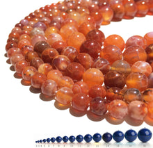 Load image into Gallery viewer, Natural Orange Bostwana Agate Round Beads Healing Gemstone Loose Bead DIY Jewelry Making Design for 4mm 6mm 8mm 10mm 12mm
