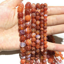 Load image into Gallery viewer, Natural Orange Bostwana Agate Round Beads Healing Gemstone Loose Bead DIY Jewelry Making Design for 4mm 6mm 8mm 10mm 12mm
