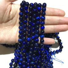 Load image into Gallery viewer, Natural Blue Tiger Eye round beads Healing Gemstone Loose Beads  for DIY Jewelry MakingAAA Quality 4mm 6mm 8mm 10mm 12mm
