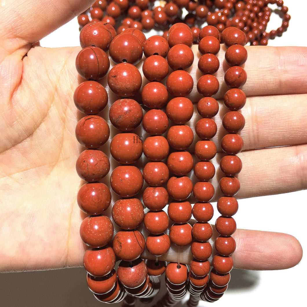 Natural Red Jasper Round Beads Healing Energy Gemstone Loose Bead  for DIY Jewelry MakingAAA Quality 4mm 6mm 8mm 10mm 12mm
