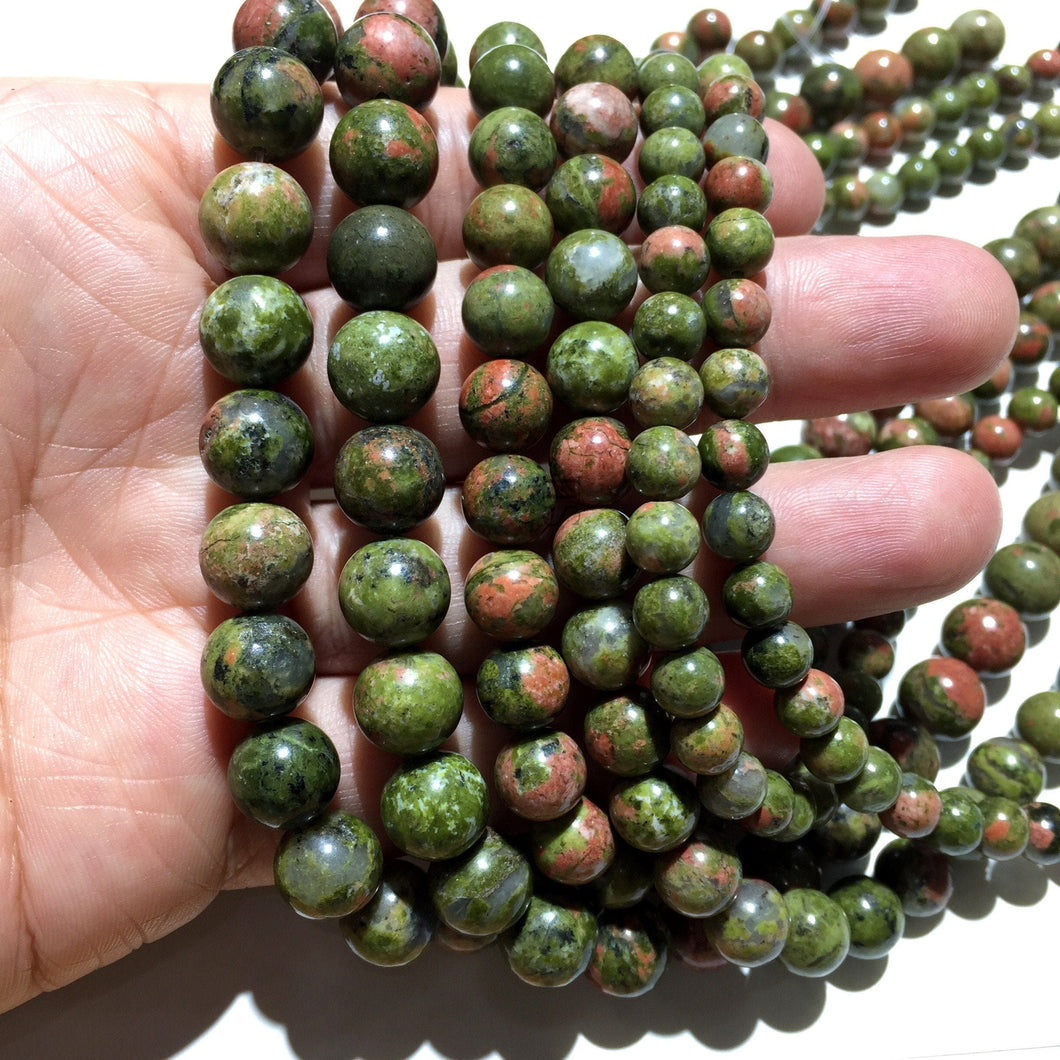 Unakite Jasper Beads Natural Stone Healing Gemstone Loose Bead  for DIY Jewelry Making AAA Quality 6mm 8mm 10mm 12mm