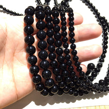Load image into Gallery viewer, Natural Black Onyx Round Stone Beads Healing Gemstone forDIY Jewelry Making &amp; Beadwork Design AAA Quality 6mm 8mm 10mm
