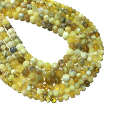 Load image into Gallery viewer, Natural Peruvian Yellow Opal Round Beads Healing Energy Gemstone Loose Beads  for DIY Jewelry MakingAAA Quality 6mm 8mm
