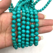 Load image into Gallery viewer, Natural Green Turquoise Round Beads Healing Gemstone Loose Beads  for DIY Jewelry MakingAAA Quality 4mm 6mm 8mm 10mm 12mm
