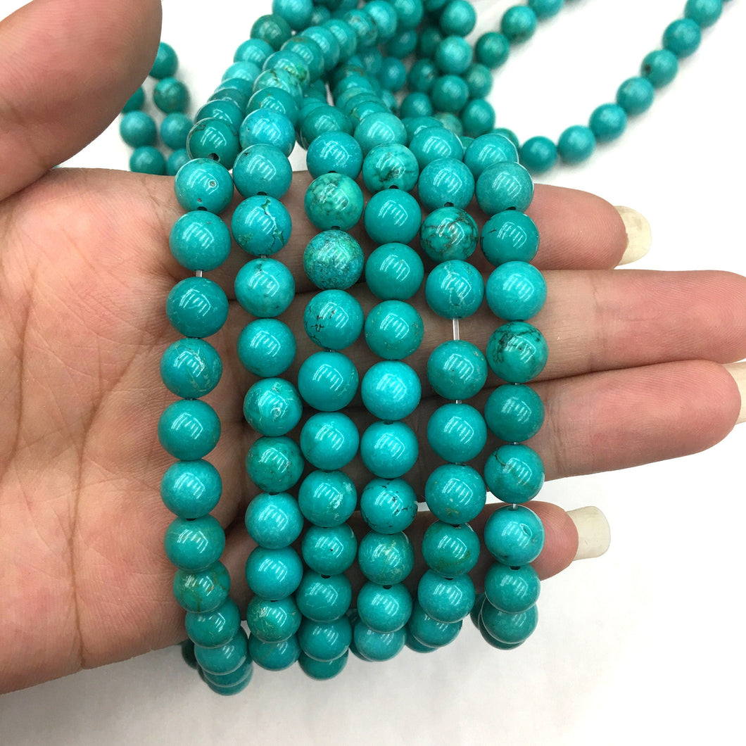 Natural Green Turquoise Round Beads Healing Gemstone Loose Beads  for DIY Jewelry MakingAAA Quality 4mm 6mm 8mm 10mm 12mm