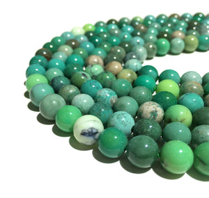 Natural Green Chrysophrase Beads Healing Gemstone Loose Bead for DIY Jewelry MakingAAA Quality  6mm 8mm 10mm 12mm