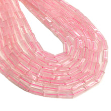 Load image into Gallery viewer, Natural Rose Quartz Tube Shape Beads Healing Energy Gemstone Loose Beads for DIY Jewelry Making Design  AAA Quality 4X13MM
