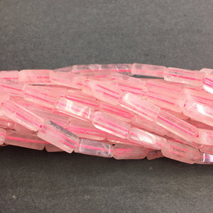 Natural Rose Quartz Tube Shape Beads Healing Energy Gemstone Loose Beads for DIY Jewelry Making Design  AAA Quality 4X13MM