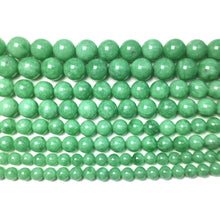 Load image into Gallery viewer, Natural Green Angelite Round Shape Beads Healing Energy Gemstone Loose Beads for DIY Jewelry Making Design  AAA Quality
