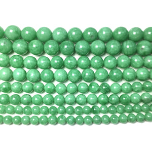 Natural Green Angelite Round Shape Beads Healing Energy Gemstone Loose Beads for DIY Jewelry Making Design  AAA Quality
